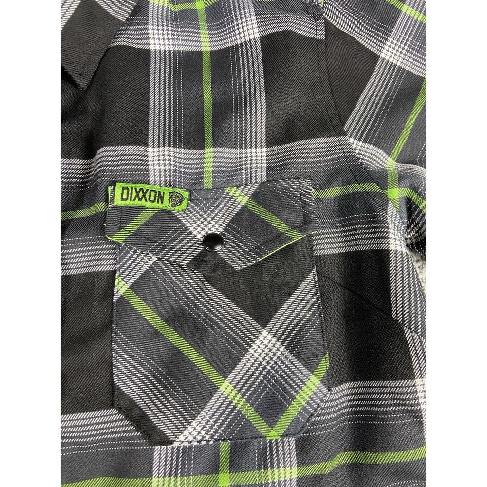 Dixxon X Gas Monkey Garage Flannel Women’s M Snap Grunge Punk Biker - Picture 4 of 15